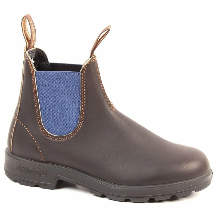 Blundstone #578 Original 500 Boot In Stout Brown With Blue Elastic