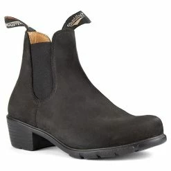 Blundstone #1960 Women's Series Heeled Boot In Black Nubuck