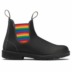 Blundstone #2105 Original Boot In Black With Rainbow Elastic