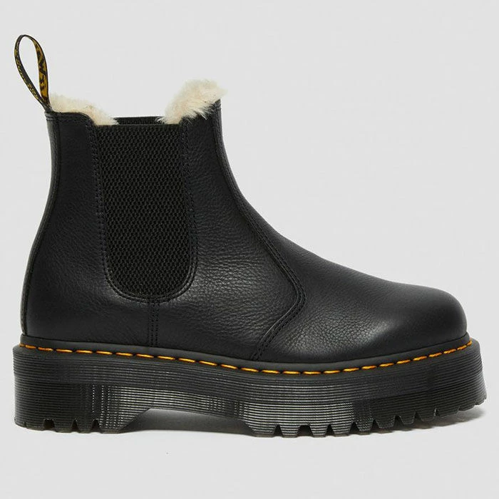 Dr. Martens Women's 2976 Quad Faux Fur Lined Platform Chelsea Boot