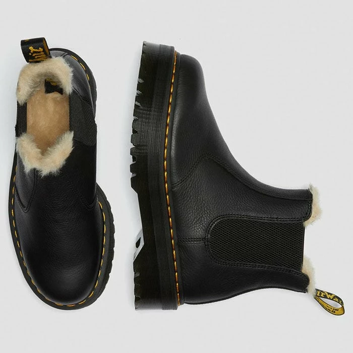 Dr. Martens Women's 2976 Quad Faux Fur Lined Platform Chelsea Boot - Image 3